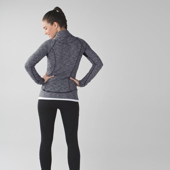 Lululemon Think Fast Pullover Coco Pique Black / Black- Size 6 - Picture 10 of 14